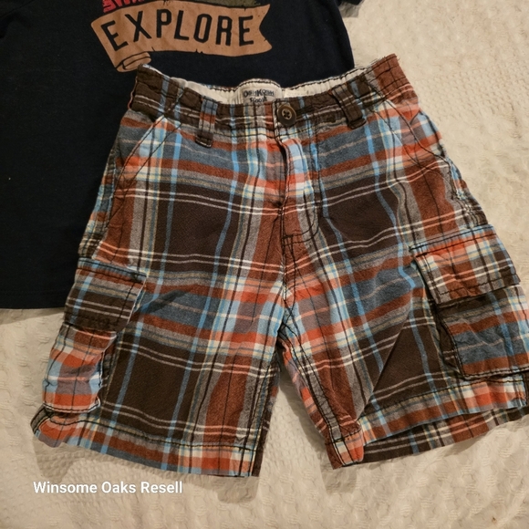 Desigual Multicolor Plaid Shorts & Tee Set - Picture 2 of 4